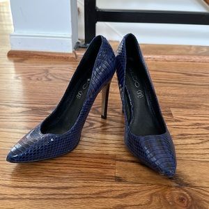 Aldo Blue Croc Stilettos